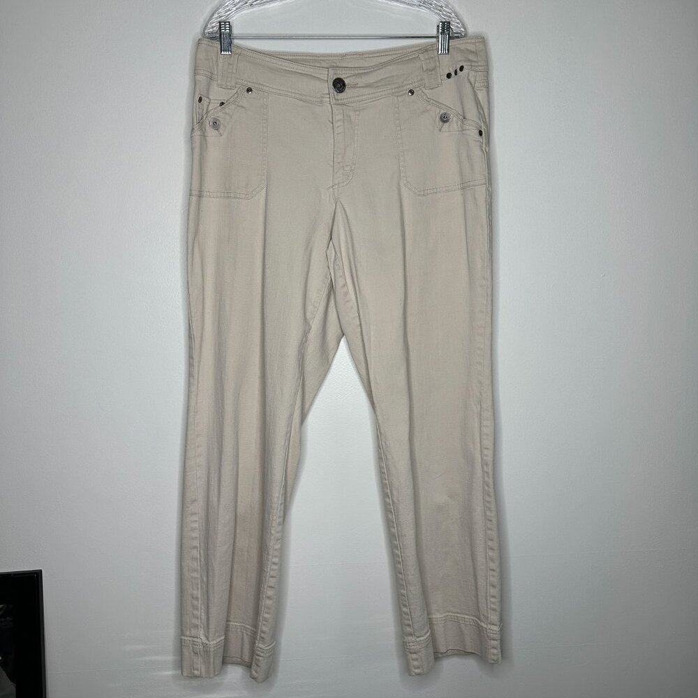 Venezia Off White‎ Beige stretch plus size jeans